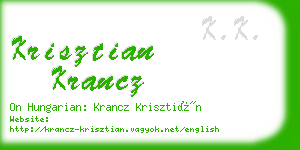 krisztian krancz business card